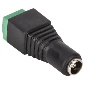 Adaptador jack invertido 2.1 mm a 2 terminales atornillables – Steren