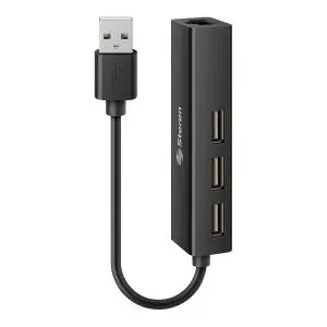Adaptador USB a Fast Ethernet (RJ45), con HUB – Steren