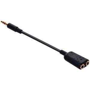 Adaptador “Y” de plug 3,5 mm a 2 jacks 3,5 mm, negro – Steren