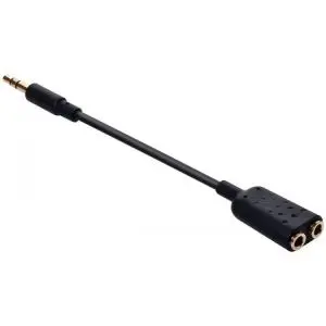 Adaptador “Y” de plug 3,5 mm a 2 jacks 3,5 mm, negro – Steren