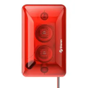 Alarma sonora con luz estroboscopica roja – Steren