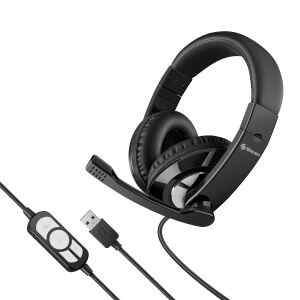Audifonos multimedia USB ultraconfort, negros – Steren