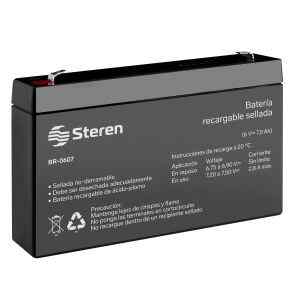 Bateria sellada de acido-plomo, 6 Vcc 7 Ah – Steren