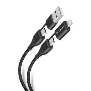 Cable 4 en 1, USB/USB C a Lightning/USB C de 1 m – Steren