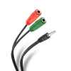 Cable auxiliar plug 3,5 mm TRRS a 2 jacks 3,5 mm de 17 cm – Steren