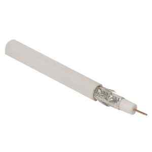Cable coaxial RG6, 50% malla de aluminio sin estañar, blanco – Steren