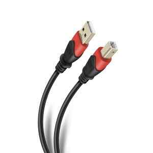 Cable Elite USB a USB tipo B de 3,6 m reforzado, con conectores dorados – Steren
