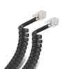 Cable espiral Conector a Conector RJ9 de 2.1m, para auricular telefonico, negro – Steren