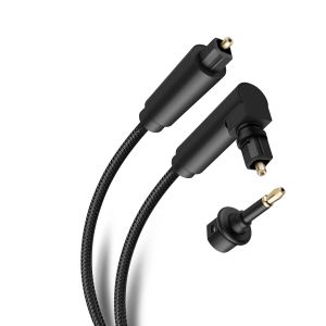 Cavo Digitale Audio Angolato Cavo Audio Ottico Toslink SunshineTronic 2m | Con Spina Angolata 90° Girevole | Garantito 5 Anni Cavo Digitale Ottico - Foto 5