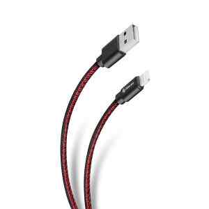 Cable USB a Lightning, de 1,2 m, con forro de mezclilla – Steren
