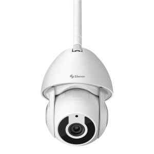 Camara de seguridad Wi-Fi* / Ethernet 4 Mpx robotizada con seguidor de movimiento para exterior – Steren