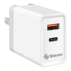 Cargador de 36 W USB Quick Charge y USB C Power Delivery – Steren