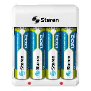 Cargador de pilas AA y AAA. Incluye 4 pilas AA – Steren