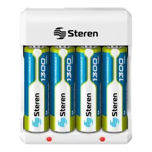 Cargador de pilas AA y AAA. Incluye 4 pilas AA – Steren