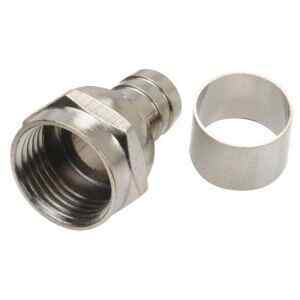 Conector macho tipo F (campanita) para cable RG6 – Steren