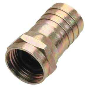 Conector macho tipo F para cable RG6, de laton, con anillo y gel de silicon para intemperie – Steren