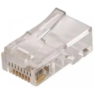Conector telefonico modular RJ45 de 8 contactos para cable redondo – Steren