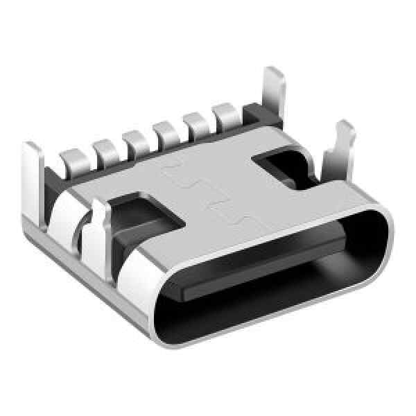 Jack USB C de 6 pines para soldar, sin cubierta (Solo para alimentacion) – Steren