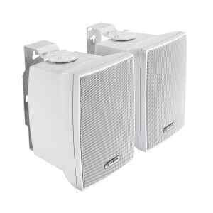 Juego de 2 bocinas de 2 vias 300 W PMPO c/u, para exterior – Steren