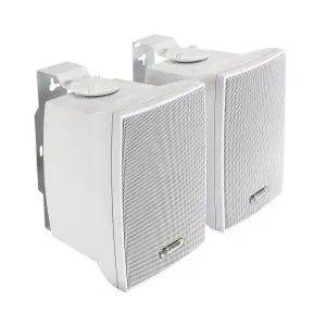 Juego de 2 bocinas de 2 vias 300 W PMPO c/u, para exterior – Steren