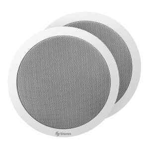 Juego de 2 bocinas de 2 vias 300 W PMPO c/u, para plafon – Steren