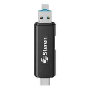 Lector microSD/ USB 3 en 1 OTG – Steren