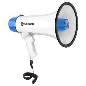 Megafono de 25 W con grabador de voz y bateria recargable – Steren
