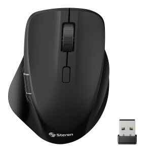 Mouse Bluetooth* / RF, multiequipo con bateria recargable 800 / 1200 / 1600 DPI – Steren