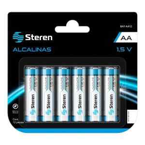 Paquete de 12 pilas alcalinas AA – Steren