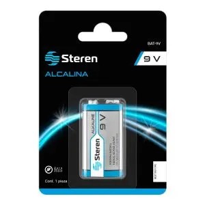 Pila alcalina 9V (cuadrada) – Steren