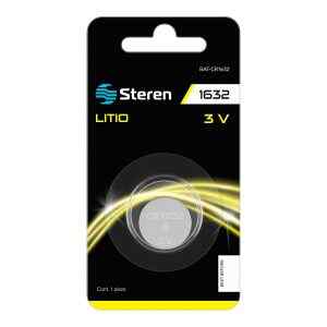 Pila de litio tipo boton “CR1632” – Steren