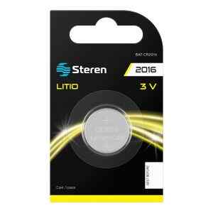 Pila de litio tipo boton CR2016 – Steren