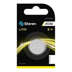 Pila de litio tipo boton CR2032 – Steren