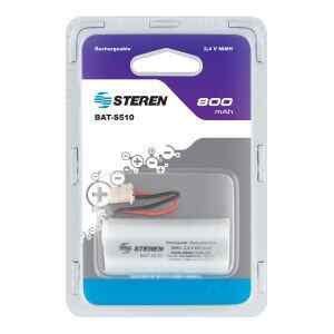 Pila telefonica recargable NiMH de 2.4 Vcc, 800 mAh – Steren