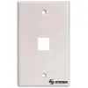 Placa para registro de 1 cavidad, para jack RJ45 CAT 5e y 6, tipo Keystone – Steren