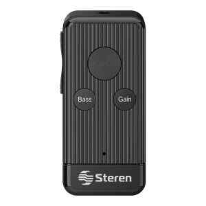 Receptor de audio Bluetooth* y manos libres con bateria recargable y reproductor MP3 – Steren