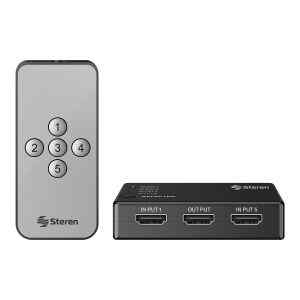 Selector HDMI de 4 entradas con control remoto – Steren