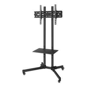 Soporte movil para pantallas de 19” a 83”, con repisa – Steren