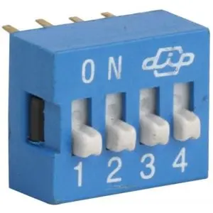 Switch deslizable (Dip Switch) de 4 posiciones – Steren