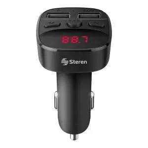 Transmisor FM Bluetooth* con cargador USB y reproductor MP3 – Steren