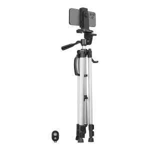 Tripie universal largo de aluminio con soporte para celular – Steren