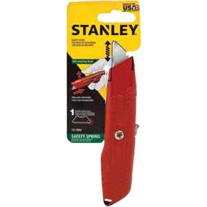 CUCHILLA AUTO RETRACTIL DE SEGURIDAD, COLOR ROJO, CON 1 CUCHILLA, USA CUCHILLA CODIGO 11-987. MARCA STANLEY