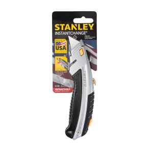 CUCHILLA RETRACTIL, FATMAX INSTANT CHANGE, LARGO DE 6-5/8 PULGADAS, 168 MM, CON 2 HOJAS ESTANDAR. MARCA STANLEY