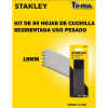 HOJA SNAP-OFF DE REPUESTO, SET DE 50 PIEZAS, ANCHO DE HOJA DE 3/4 PULGADAS, 18MM, DE 8 SEGMENTOS. MARCA STANLEY