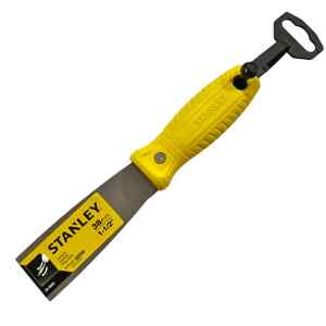 ESPATULA DE MANGO PLASTICO, ANCHO-HOJA 1-1/2 PULGADAS, 38 MILIMETROS. MARCA STANLEY