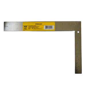 ESCUADRA DE ACERO, PARA CARPINTERO, MEDIDA EN PULGADAS, TAMAÑO 12 X 8 PUL. MARCA STANLEY