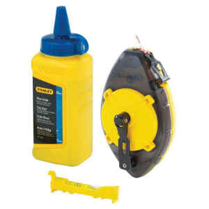 JUEGO DE TIRA LINEAS/TIZAS LINEAS,POWERWINDER, CARRETEL DE CUERDA DE TIZA, CON BOTE DE 1 ONZA. MARCA STANLEY