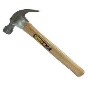 MARTILLO MANGO DE MADERA, CABEZA OCTAGONAL, TIPO CURVO, 16 ONZAS 454 GRAMOS. MARCA STANLEY