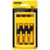 JUEGO DE 6 PIEZAS, DESTORNILLADORES DE PRECISION, 2 PHILLIPS Y 4 PLANOS. MARCA STANLEY