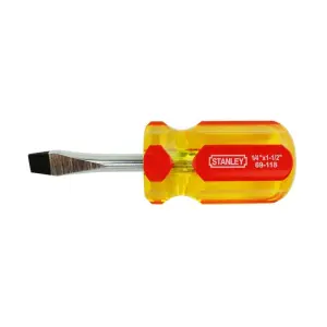 DESTORNILLADOR PRO, PUNTA ESTANDAR, ANCHO DE PUNTA 1/4 PULG, LARGO BARRA 1-1/2 PULG, LARGO TOTAL 6-3/4 PULG. STANLEY
